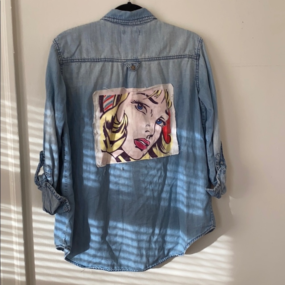 Lark & Wolff Chambray with Custom art